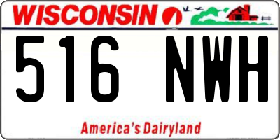 WI license plate 516NWH