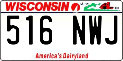 WI license plate 516NWJ