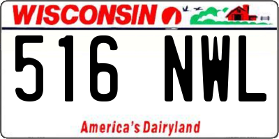 WI license plate 516NWL