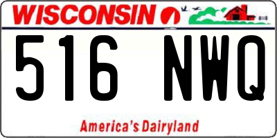 WI license plate 516NWQ