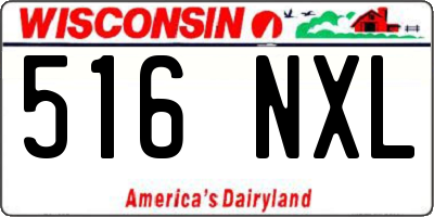 WI license plate 516NXL