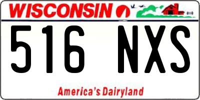 WI license plate 516NXS