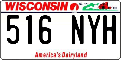 WI license plate 516NYH