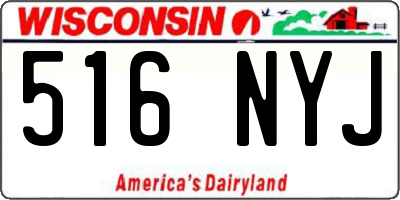 WI license plate 516NYJ
