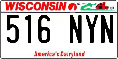 WI license plate 516NYN