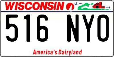WI license plate 516NYO
