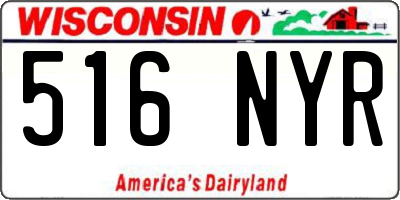 WI license plate 516NYR