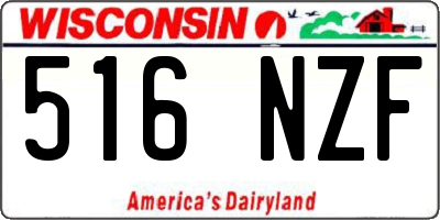 WI license plate 516NZF