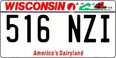 WI license plate 516NZI