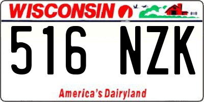 WI license plate 516NZK