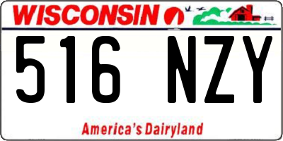 WI license plate 516NZY