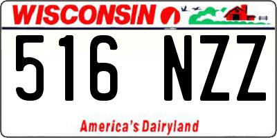 WI license plate 516NZZ