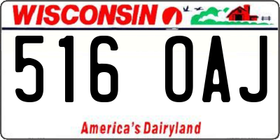 WI license plate 516OAJ