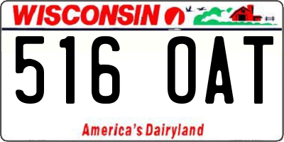 WI license plate 516OAT