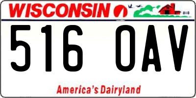 WI license plate 516OAV