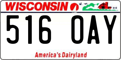 WI license plate 516OAY
