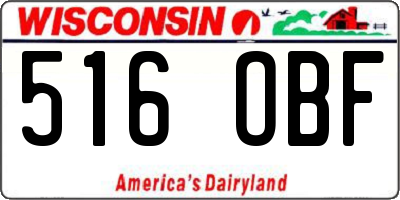 WI license plate 516OBF
