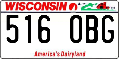 WI license plate 516OBG
