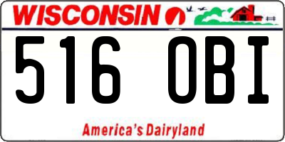 WI license plate 516OBI