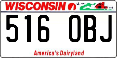 WI license plate 516OBJ