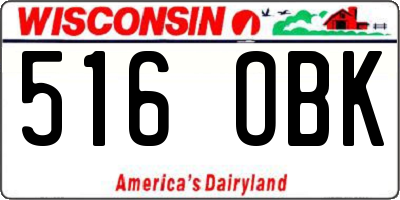 WI license plate 516OBK