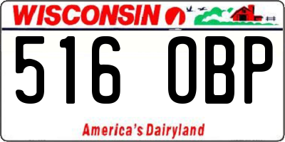 WI license plate 516OBP