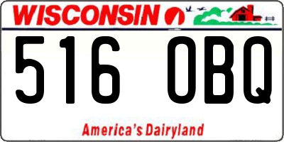 WI license plate 516OBQ
