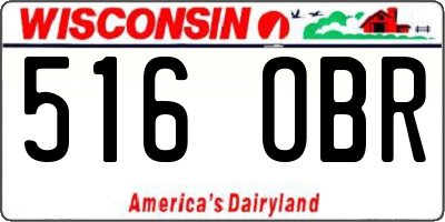 WI license plate 516OBR