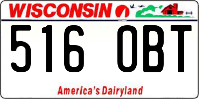 WI license plate 516OBT