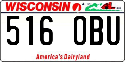 WI license plate 516OBU