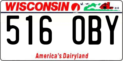 WI license plate 516OBY