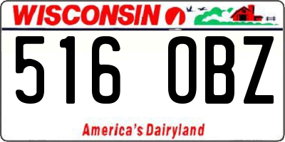 WI license plate 516OBZ