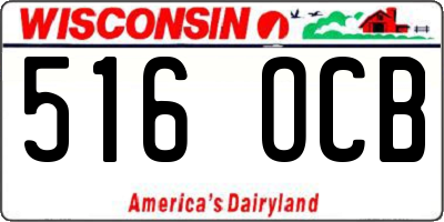WI license plate 516OCB