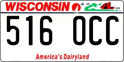 WI license plate 516OCC