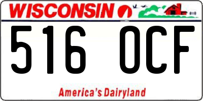 WI license plate 516OCF