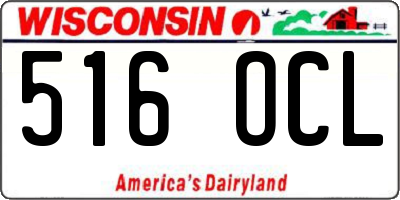 WI license plate 516OCL