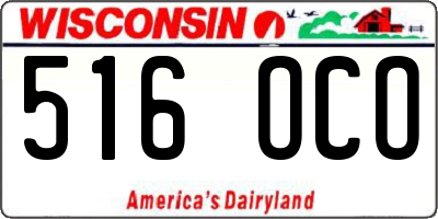 WI license plate 516OCO
