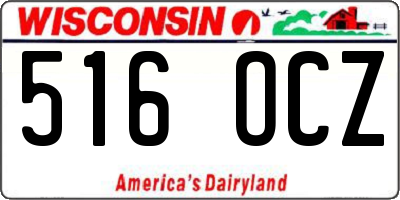 WI license plate 516OCZ