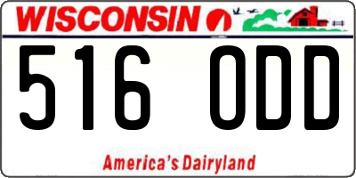 WI license plate 516ODD