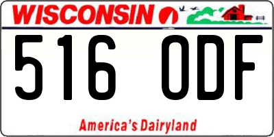 WI license plate 516ODF