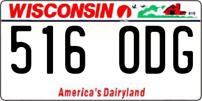 WI license plate 516ODG