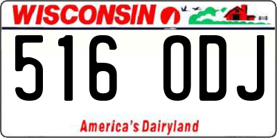 WI license plate 516ODJ