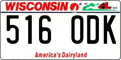 WI license plate 516ODK
