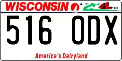 WI license plate 516ODX