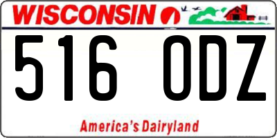 WI license plate 516ODZ