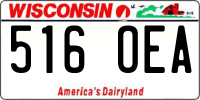 WI license plate 516OEA