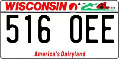 WI license plate 516OEE