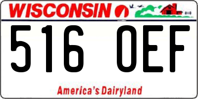 WI license plate 516OEF