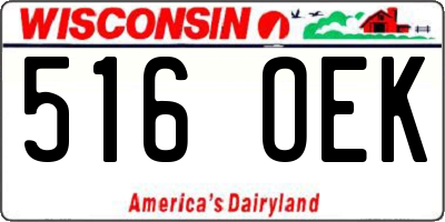 WI license plate 516OEK
