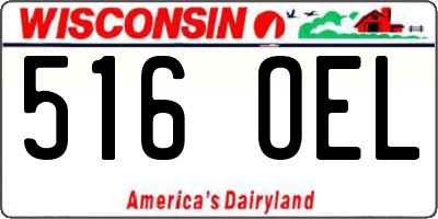 WI license plate 516OEL